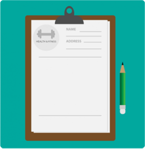 fitness training website forms