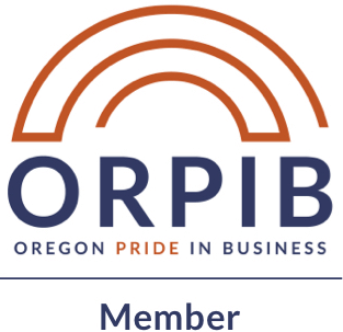 Oregon Pride in Business (ORPIB) is Oregon's LGBTQ+ Chamber of Commerce member badge