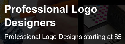 A web banner ad advertising Professional Logo Designers