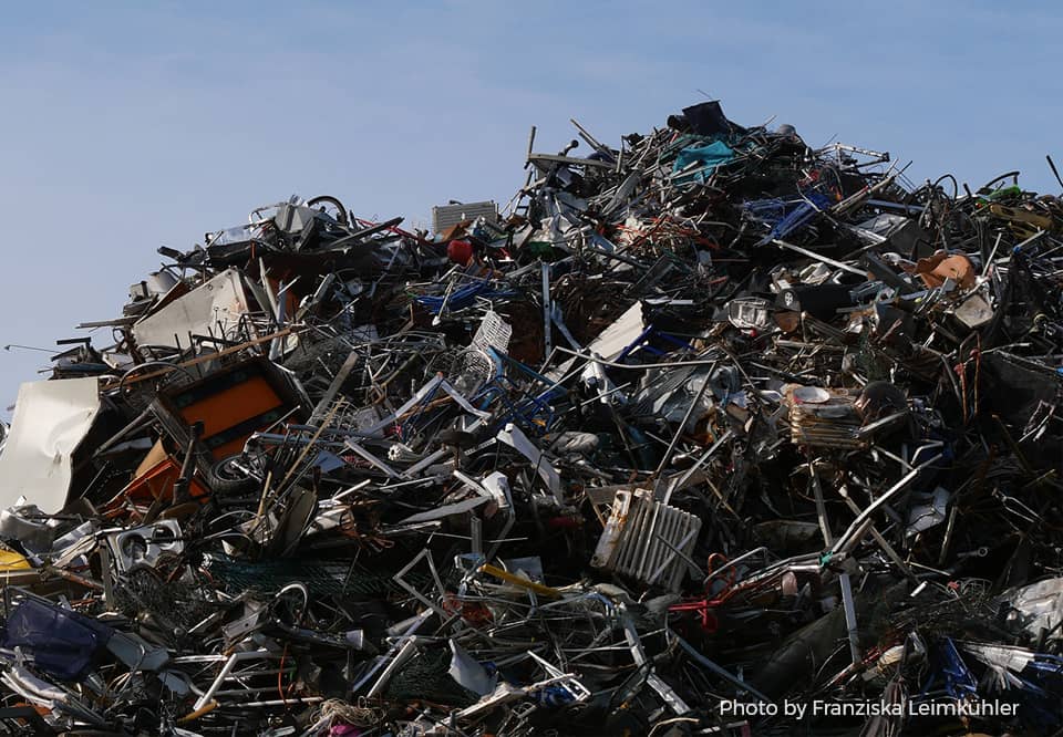 A photo of a pile of scrap metal