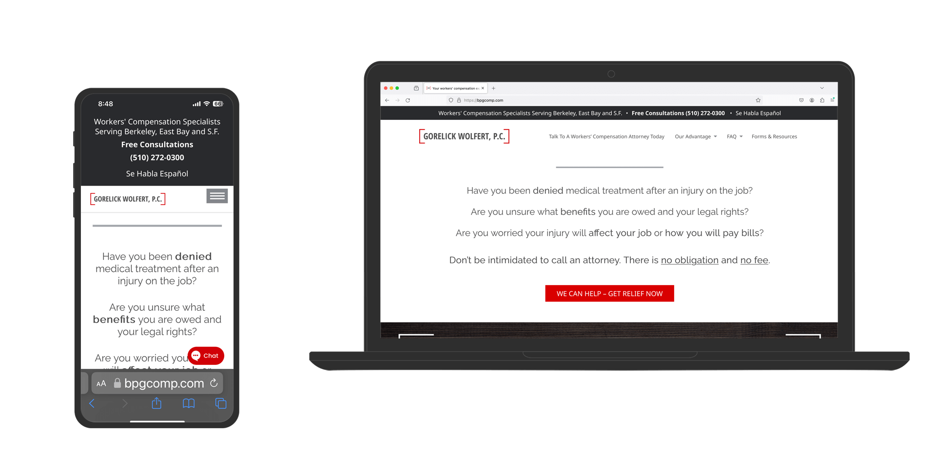Website design for lawyer